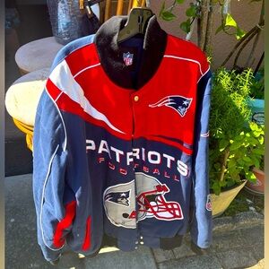 NFL New England PATRIOTS Men's ENFORCER Cotton Twill Jacket NFL - Size 3XL
